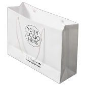 Witte cadeautas met aangepast logo voor bedrijven (Voorkant Gekanteld)