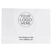 Witte cadeautas met aangepast logo voor bedrijven (Achterkant)