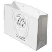 Witte cadeautas met aangepast logo voor bedrijven (Achterkant Gekanteld)