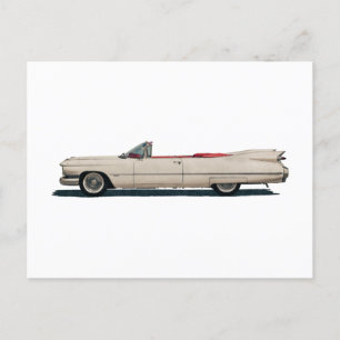 witte Cadillac auto Briefkaart