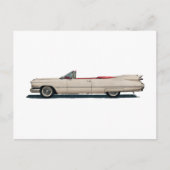  witte Cadillac auto Briefkaart (Voorkant)