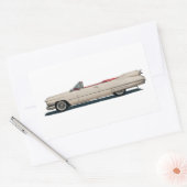 witte Cadillac auto Rechthoekige Sticker (Envelop)