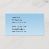 Witte Caduceus Tandenspiegel Tandenborstel Medisch Visitekaartje (Achterkant)