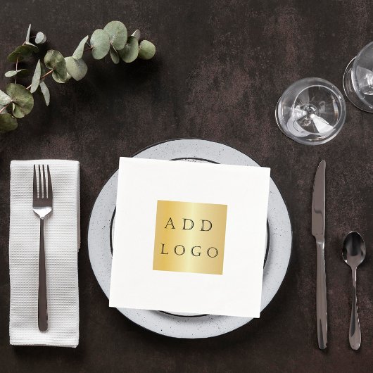 Witte café bar business logo servet