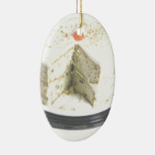 Witte Cake Keramisch Ornament (Rechts)