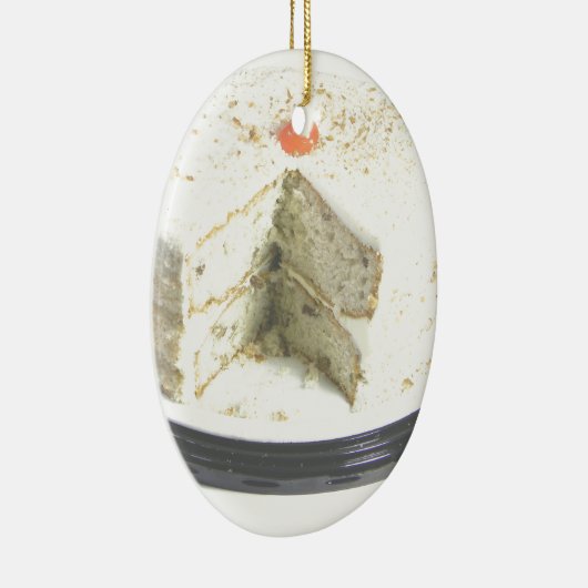 Witte Cake Keramisch Ornament (Rechts)