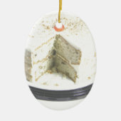 Witte Cake Keramisch Ornament (Voorkant)