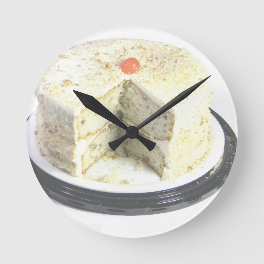Witte Cake Ronde Klok (Voorkant)