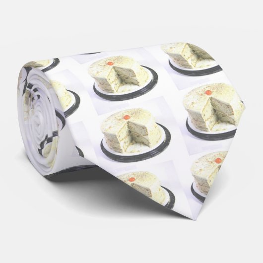 Witte Cake Stropdas (Opgerold)
