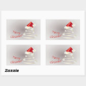 Witte cake voor de kerstman rechthoekige sticker (Vel)