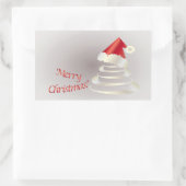 Witte cake voor de kerstman rechthoekige sticker (Tas)