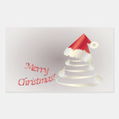 Witte cake voor de kerstman rechthoekige sticker (Voorkant)