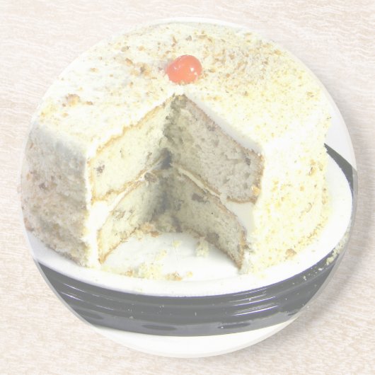 Witte Cake Zandsteen Onderzetter (Voorkant)