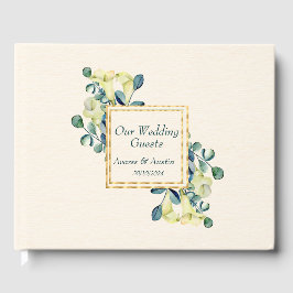 Witte Cala lelies en Eucalyptus bruiloft Gastenboek