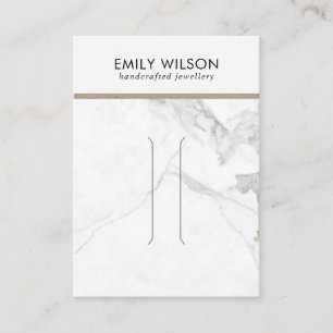 WITTE CALACATTA MARBTE TEXTURAIR CLIP DISPLAY KAAR VISITEKAARTJE