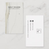 WITTE CALACATTA MARMEREN TEXTUUR STUD OORBEL DISPL VISITEKAARTJE (Voorkant / Achterkant)