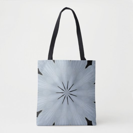 Witte caleidoscoop gedrukte boodschappentas tote bag (Voorkant)