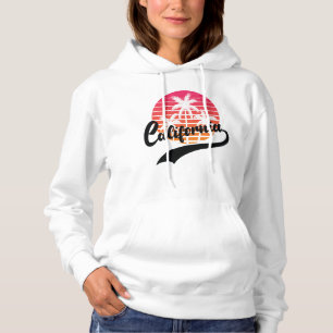Witte California Retro Dames Hoodie