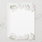 Witte Calla bloemen Bruidsdouche Kaart (Achterkant)