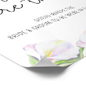 Witte calla bloemen - Waar waren ze Poster (Hoek)