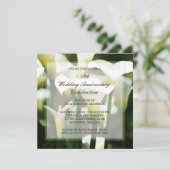 Witte Calla lelie 50ste huwelijksverjaardag Kaart (Staand voorkant)