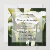 Witte Calla lelie 50ste huwelijksverjaardag Kaart (Voorkant)