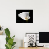 Witte Calla Lelie Bloem Fotografie Poster (Thuiskantoor)