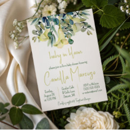 Witte Calla Lelie Bloemen Baby in Bloei Baby Showe Kaart