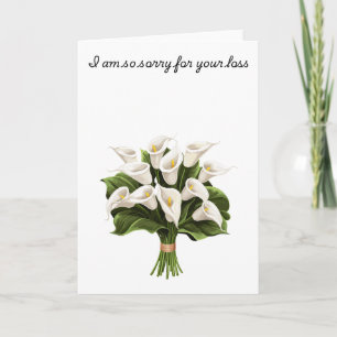 Witte Calla lelie Boeket Sterkte in deze moeilijke Kaart