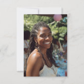 Witte Calla Lelie Elegante Foto Bruidsborrel Bedankkaart (Achterkant)