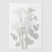 Witte Calla Lelie Huwelijk  Vellum Uitnodigingen (Voorkant)