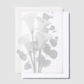 Witte Calla Lelie Huwelijk  Vellum Uitnodigingen (Offset)