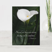 Witte Calla Lelie Religieus Betuiging Kaart (Voorkant)