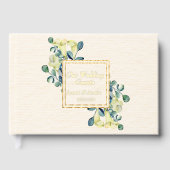 Witte Calla lelies en eucalyptus Gastenboek (Voorkant)