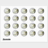 Witte Calla lelies op decoratieve doek stickers (Vel)
