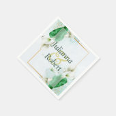 Witte calla lelies servetten (Hoek)