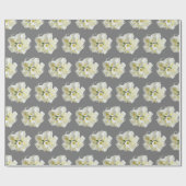 Witte Calla Lilies aanpasbare achtergrond Cadeaupapier (Vlak)