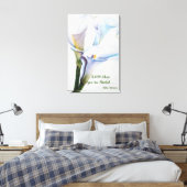 Witte Calla Lilies in Waterverven Canvas Afdruk (Insitu (Slaapkamer))