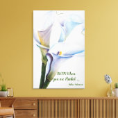 Witte Calla Lilies in Waterverven Canvas Afdruk (Insitu (Woonkamer))