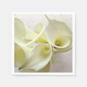 Witte calla lilies van bovenaf servetten (Voorkant)