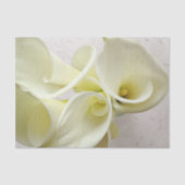 Witte calla lilies van bovenaf tissuepapier (Voorkant)