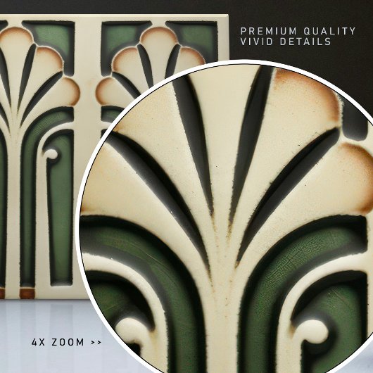 Witte Calla Lily Abstracte midden-eeuwse stijl Tegeltje