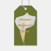 Witte Calla Lily Bloem Achtertuin Foto Cadeaulabel (Voorkant)