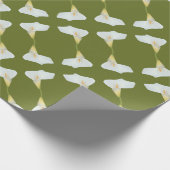 Witte Calla Lily Bloem Achtertuin Foto Cadeaupapier (Hoek)