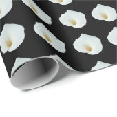 Witte Calla Lily Bloem Achtertuin Foto Cadeaupapier (Rol Hoek)