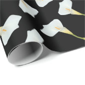 Witte Calla Lily Bloem Achtertuin Foto Cadeaupapier (Rol Hoek)