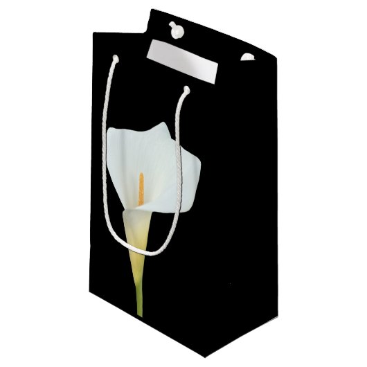 Witte Calla Lily Bloem Achtertuin Foto Klein Cadeauzakje (Voorkant Gekanteld)