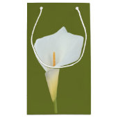 Witte Calla Lily Bloem Achtertuin Foto Klein Cadeauzakje (Achterkant)