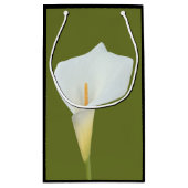 Witte Calla Lily Bloem Achtertuin Foto Klein Cadeauzakje (Achterkant)
