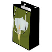 Witte Calla Lily Bloem Achtertuin Foto Klein Cadeauzakje (Achterkant Gekanteld)